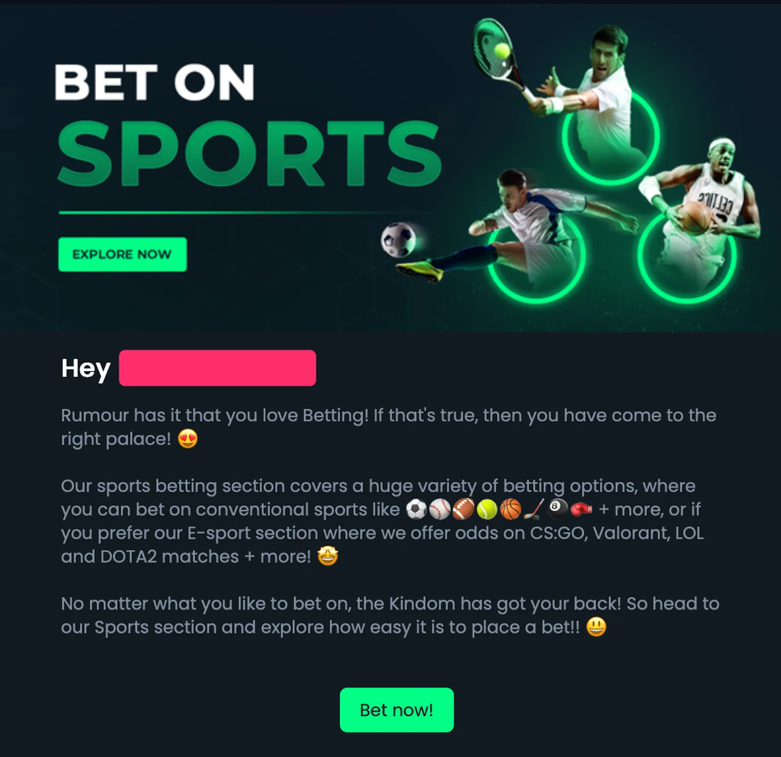 A promotional image with the text