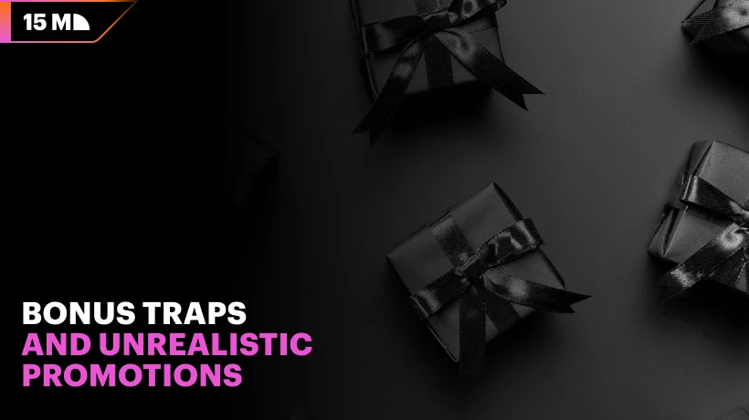 Check for Bonuses, unrealistic ones are a sign of a scam crypto casinos