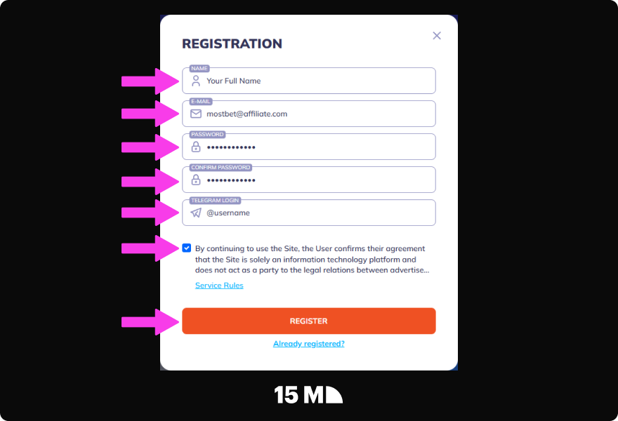 Visit the Mostbet Partners website, complete the registration form, and submit your application for approval